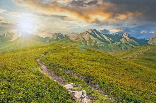path through the mountain ridge