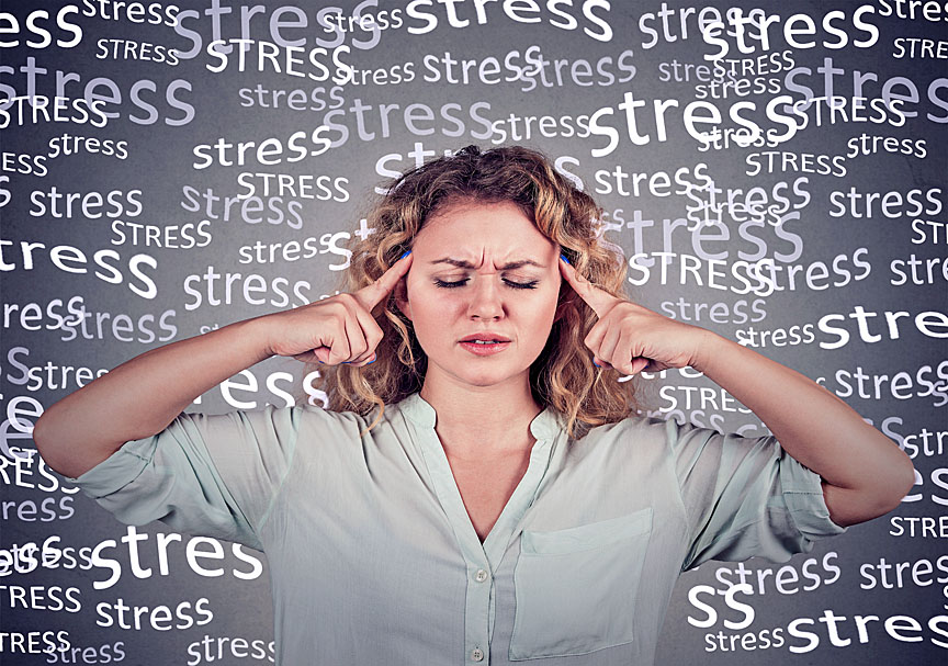 sad young woman with worried and stressed facial expression