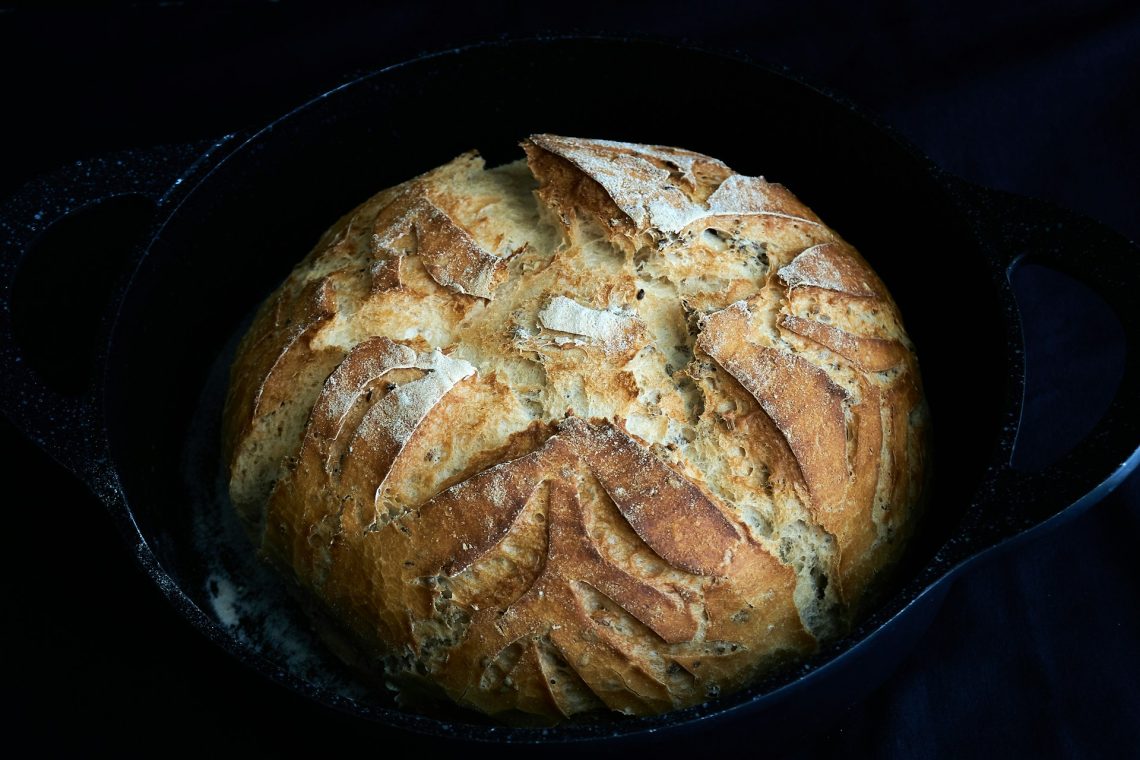 A loaf of artisan bread