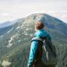 Mountain climber looking at the next summit