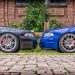 Two cars facing each other