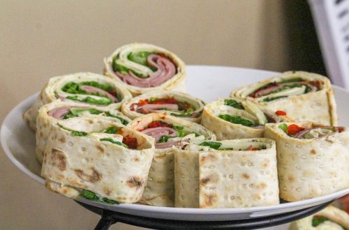 Wraps served on a plate