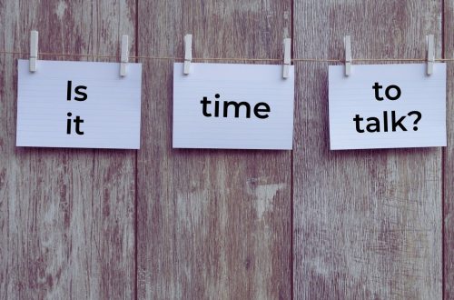 Three signs that say: Is it time to talk?