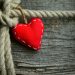 Heart ornament on twine or rope