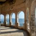 Inside an Indian castle looking out