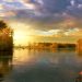 Autumn sunrise on the lake