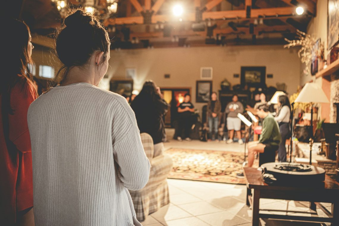 A church group meeting
