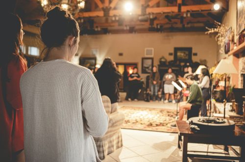 A church group meeting