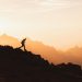 Man hiking on a ridge