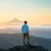 Man standing on mountain
